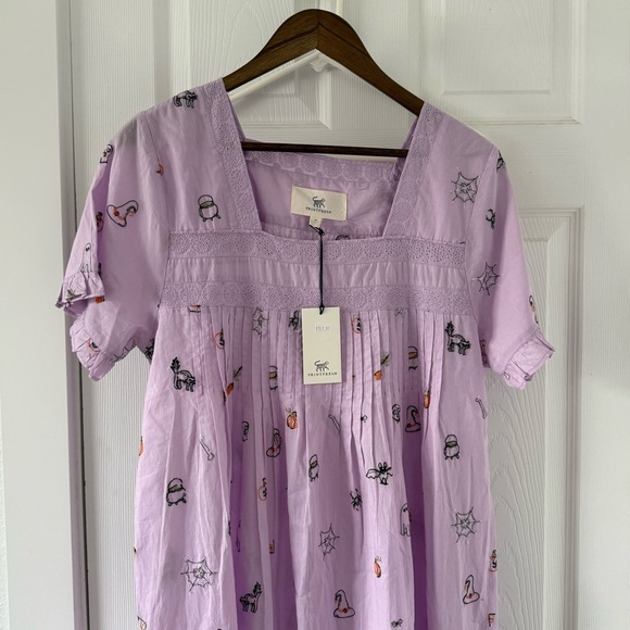 Printfresh Other - Printfresh Embroidered Pintuck Halloween Nightgown